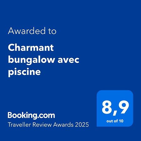 Charmant Bungalow Avec Piscine Saint-Joseph Exterior photo